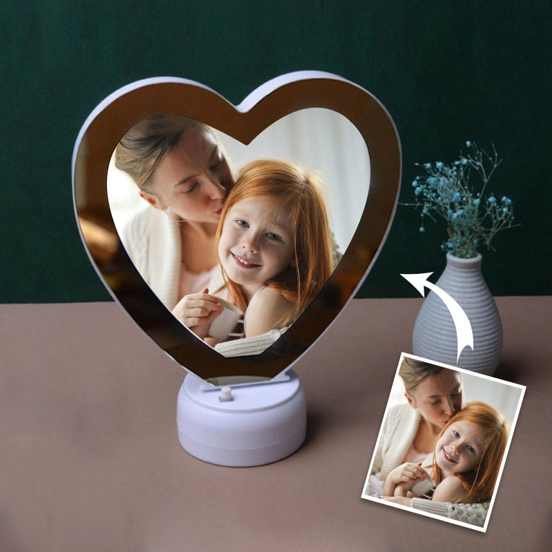 Heart LED Magic Mirror / Heart Photo Frame With Mirror / Valentine