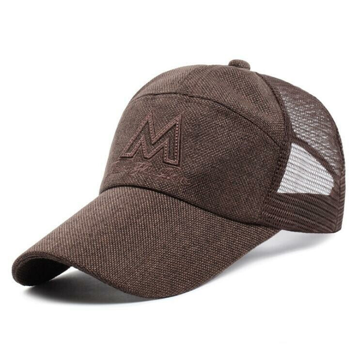 Baseball Hat With A Capital M Personalized Outdoor Cap With Long Brim