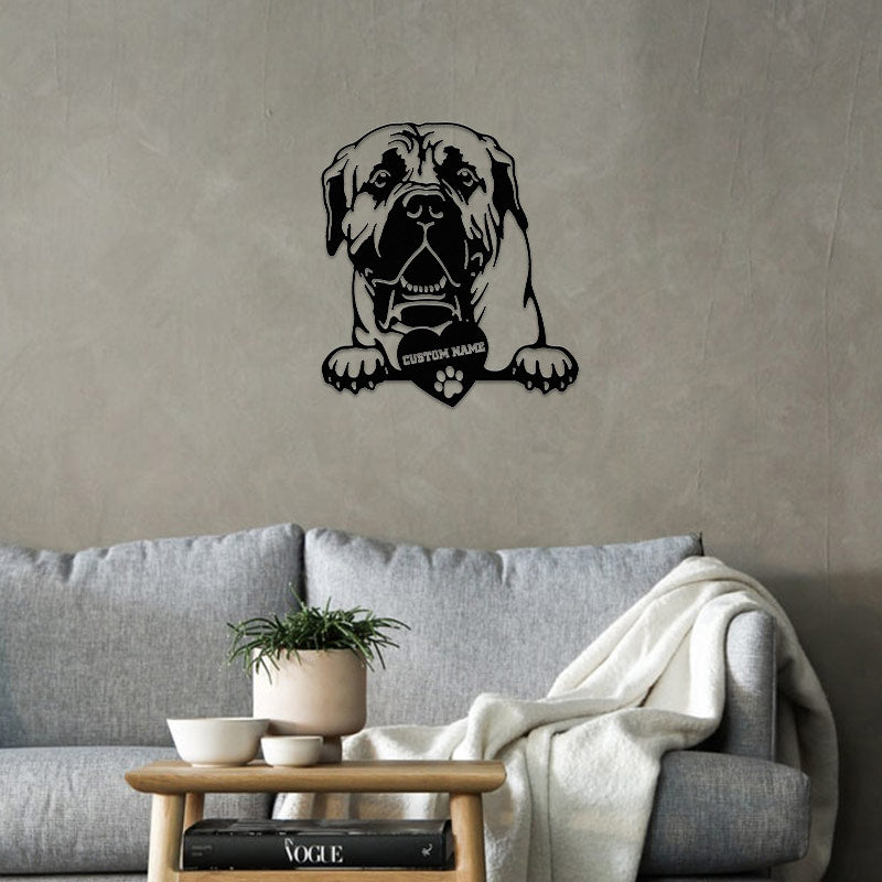 Custom Dog Sign Personalized Photo Bulldog Monograms