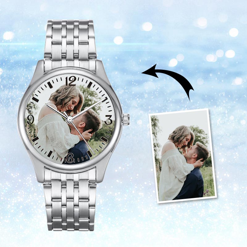 Custom Photo Wristwatch Couple Watch Personalized Quartz Watch for Men & Women