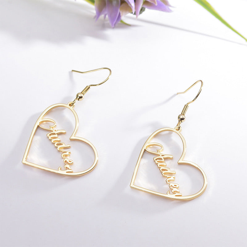 Little girl name on sale earrings