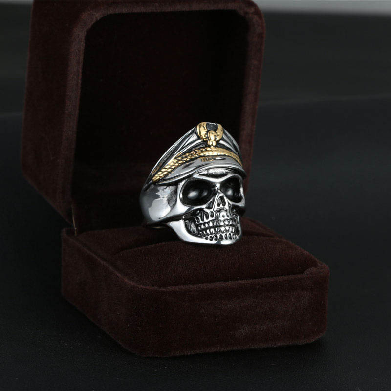 Double Eagle Officer Ring Undead Legion Skull Ring