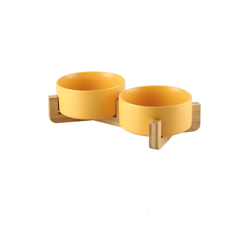 Elevated Dog Bowls Ceramic Raised Pet Feeder With Stand