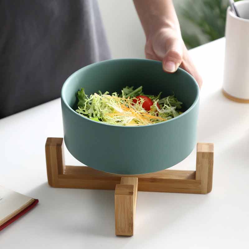 Elevated Dog Bowls Ceramic Raised Pet Feeder With Stand