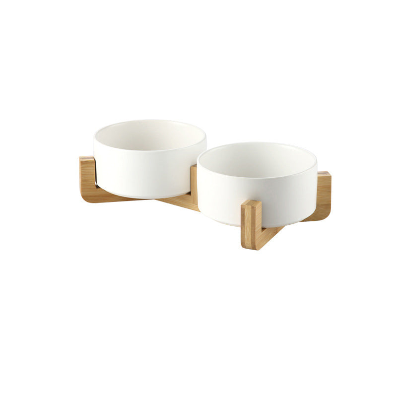 Elevated Dog Bowls Ceramic Raised Pet Feeder With Stand