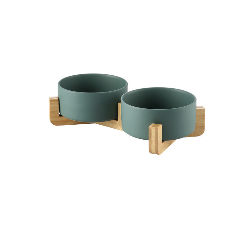Elevated Dog Bowls Ceramic Raised Pet Feeder With Stand