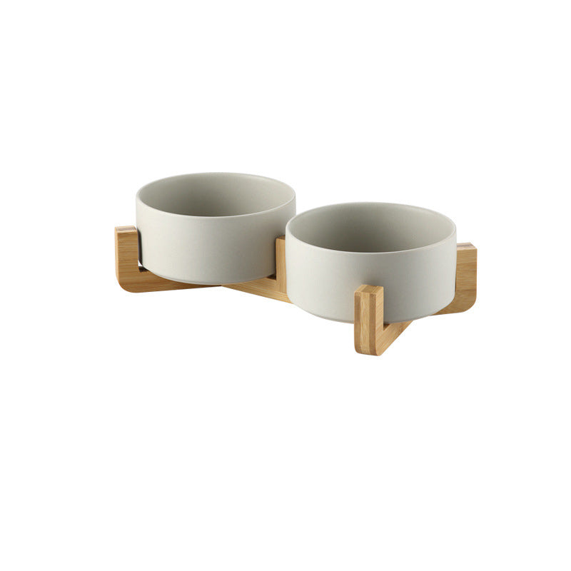 Elevated Dog Bowls Ceramic Raised Pet Feeder With Stand
