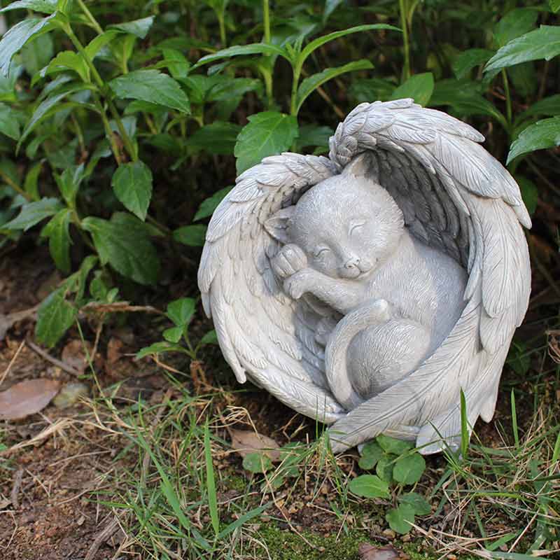 Grave Stone Resin Craft Puppy Monument Cemetery Souvenir
