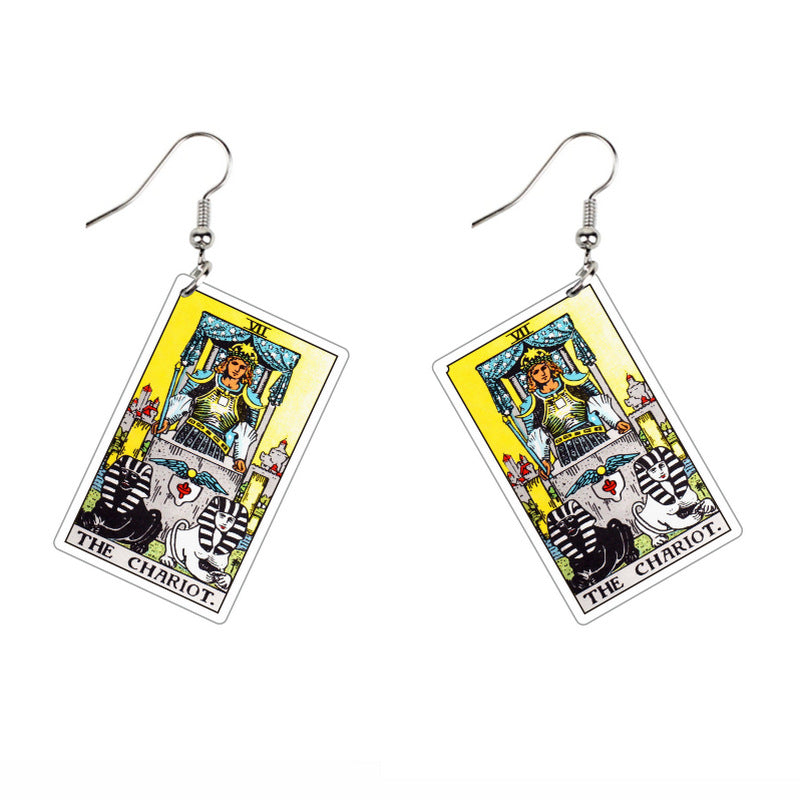 Double-sided Printed Mini Tarot Earrings Acrylic Earrings