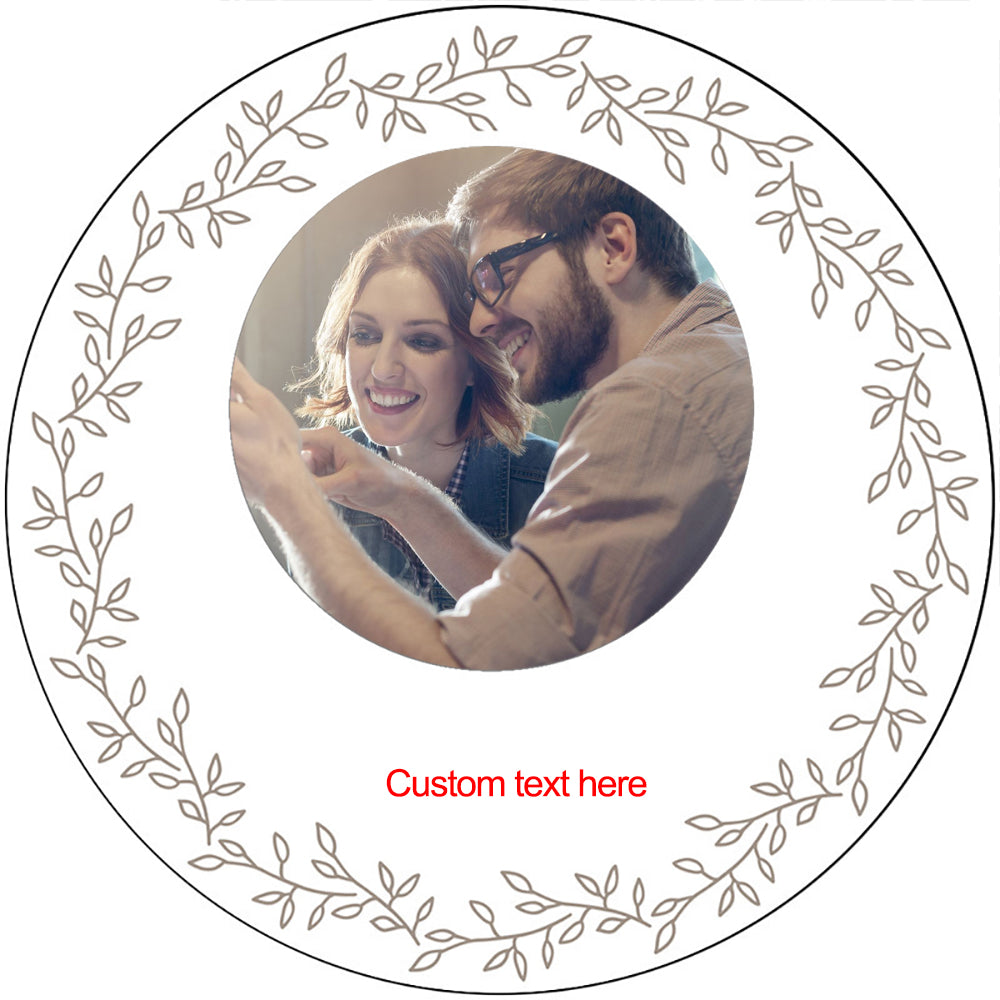 Custom Heart & Antler Elements Pendant Personalized Photo Projection Jewelry