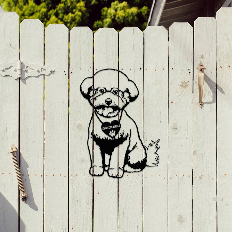 Personalized Dog Portraits Bichon Frise Metal Portrait