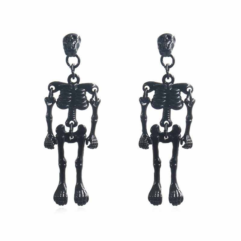 Punk Skull Earrings Pair of Dangling Rock Gothic Earrings