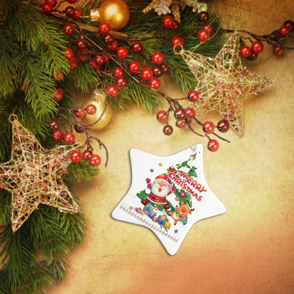 Custom Ceramic Tabs Christmas Tree Decorations