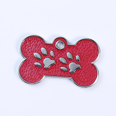 Plain Paw Personalized Engraved Embosser ID Diecast Bone Shaped Pet Dog Tag