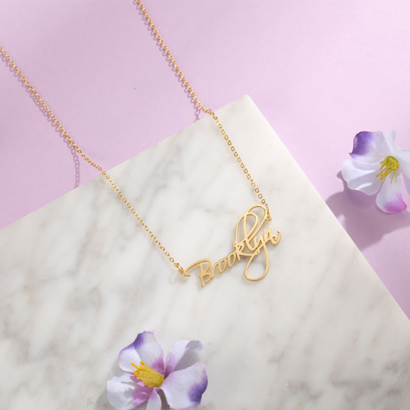 Cursive Name Necklace Custom Cursive Name Necklace