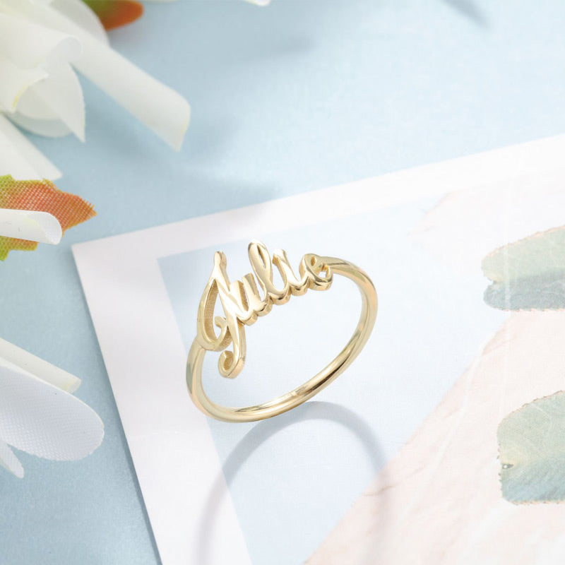 Custom Name Rings Personalized Name Ring Custom Wedding Rings