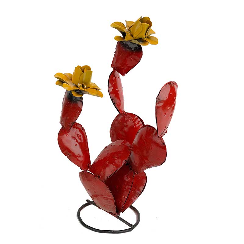 Metal Cactus Yard Art Decor Colorful Hand Painted Succulent Garden Metal Art