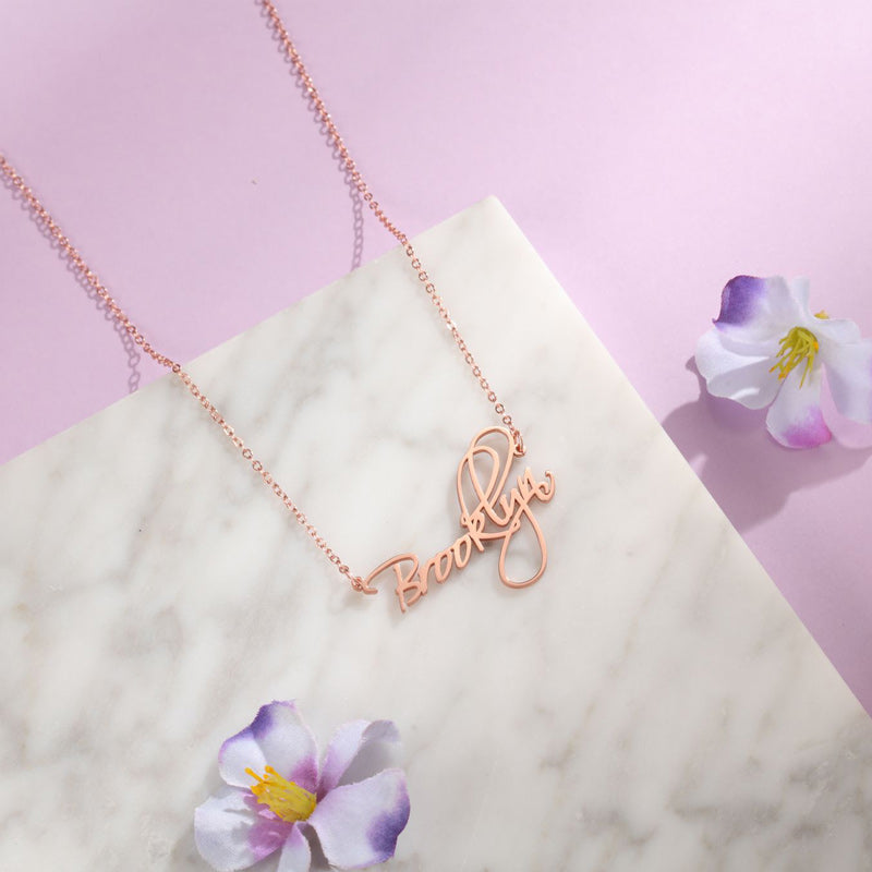 Cursive Name Necklace Custom Cursive Name Necklace