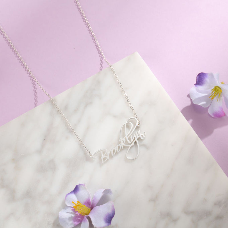 Cursive Name Necklace Custom Cursive Name Necklace