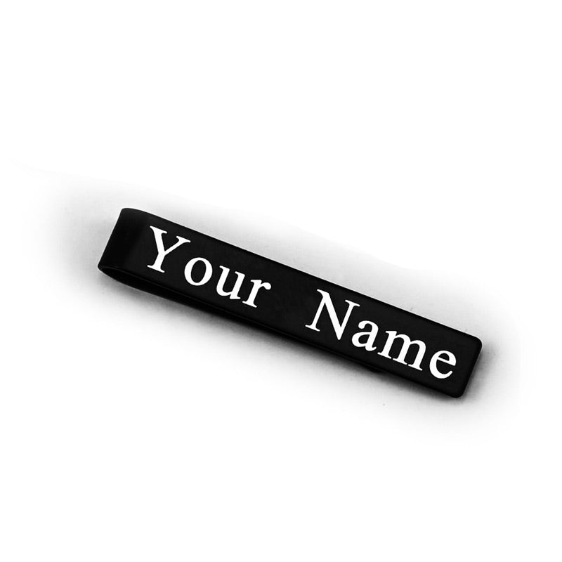 Custom Name Necktie Clip Personalized Business Gift for Men