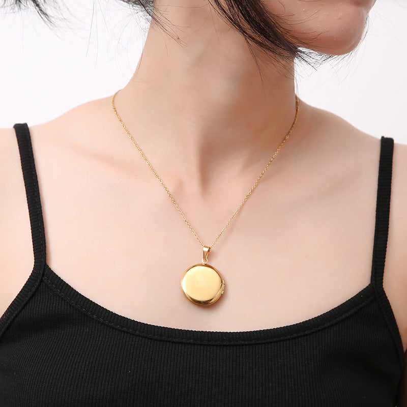 14k yellow gold locket necklace – Meira T Boutique