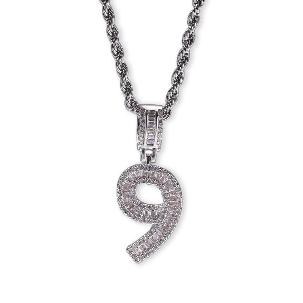 Custom Single Arabic Numeral Necklace Personalized Number Chain