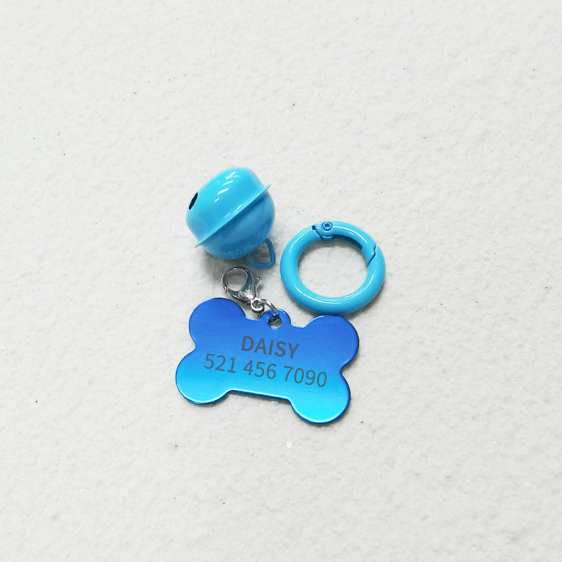 Custom Bone Shaped Dog Tag Personalized Name Tag for Pet