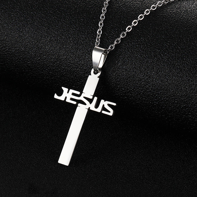 Custom Stainless Steel Jesus Cross Pendant Cross Necklace Personalized Religious Jewelry Pendant