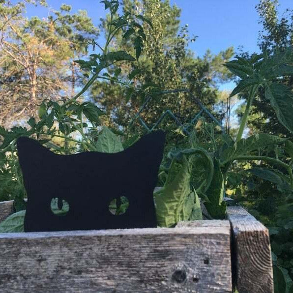 Metal Cat Peeking Cat Garden Decor Kitty Metal Yard Art