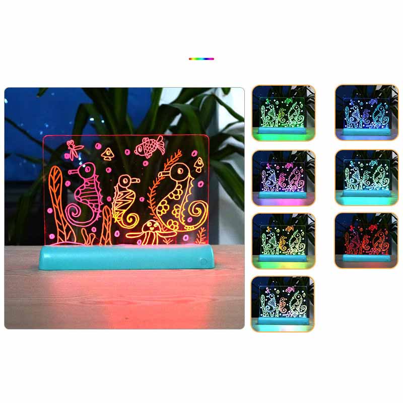 3D Luminous Drawing Board LED Fluorescent Graffiti Board