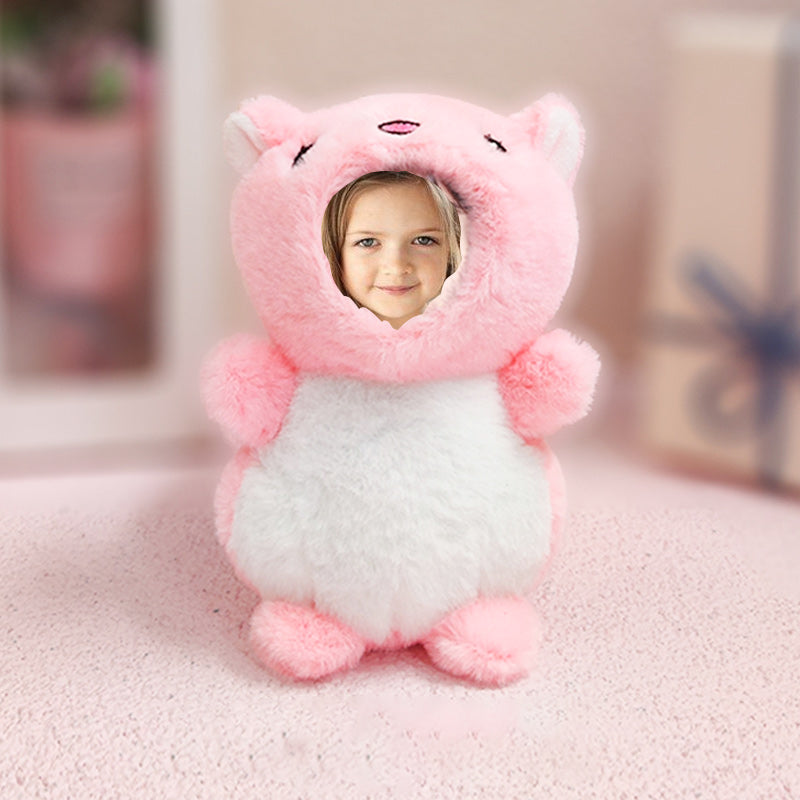 Custom Cartoon Hamster Doll Photo Frame Personalized Face Doll Charm