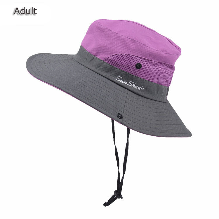 UV Protection Hat Mesh Hat with Chin Strap