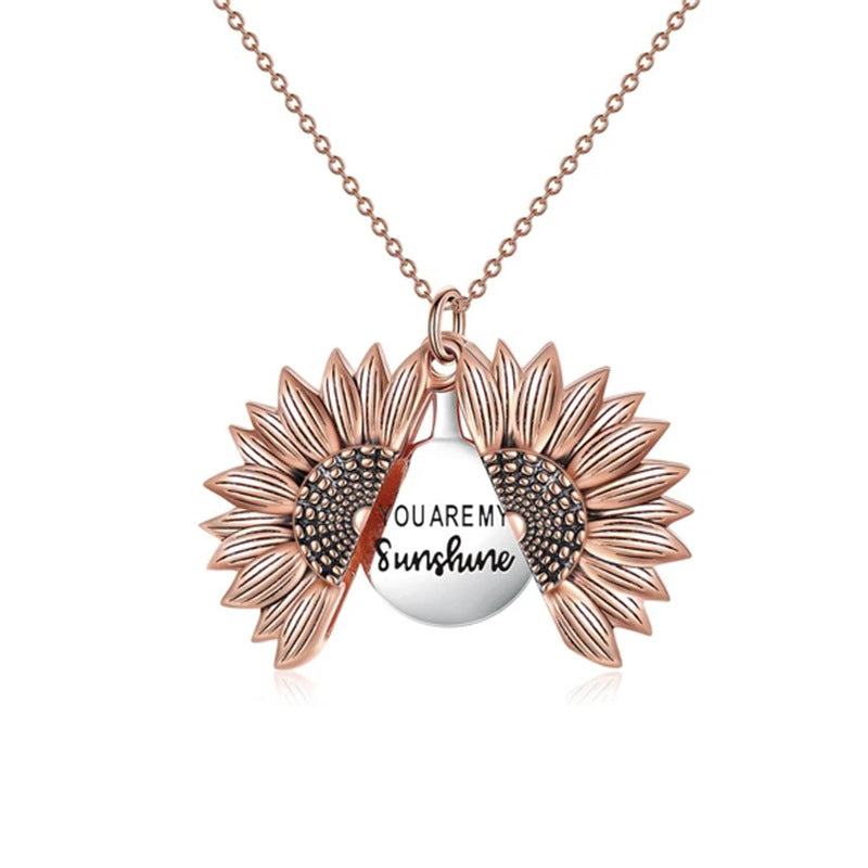 Sunflower hot sale name necklace