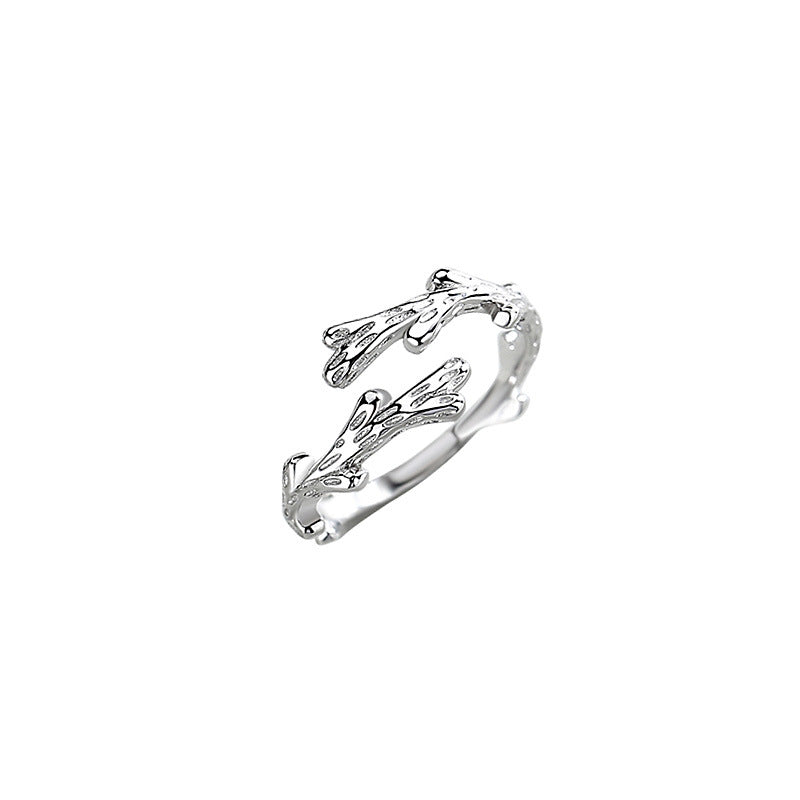 Customized Vine Couple Rings Personalized Mori Open Ring