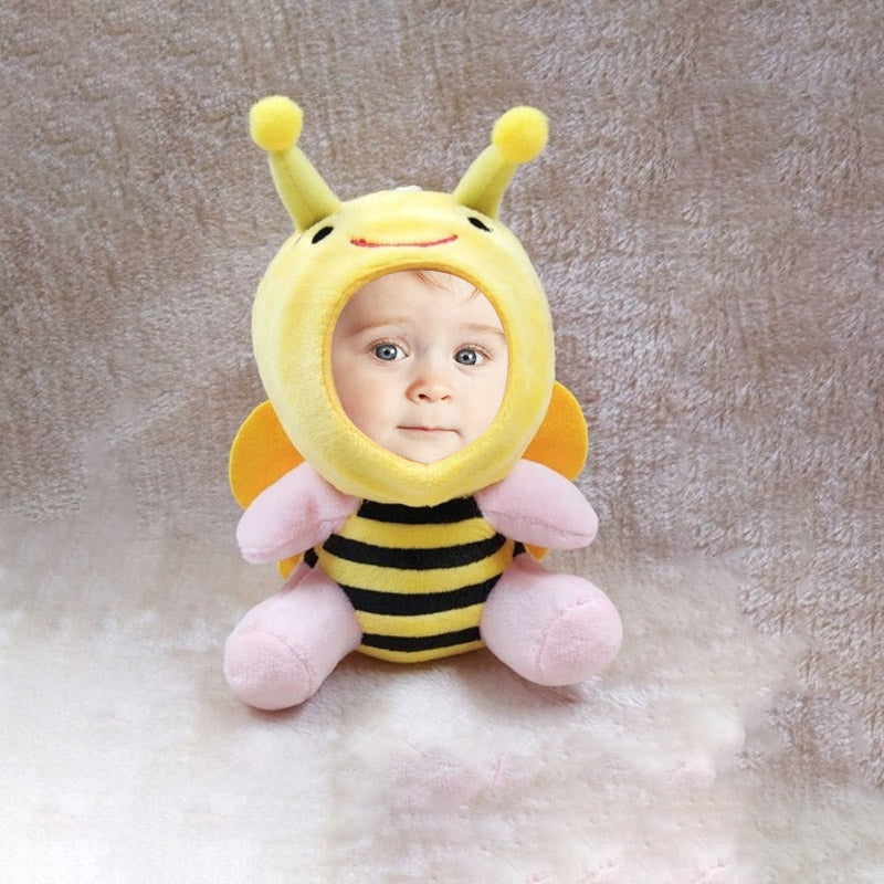 Custom Cartoon Lion Bee Doll Photo Frame with Suction Cup Personalized Face Doll Charm