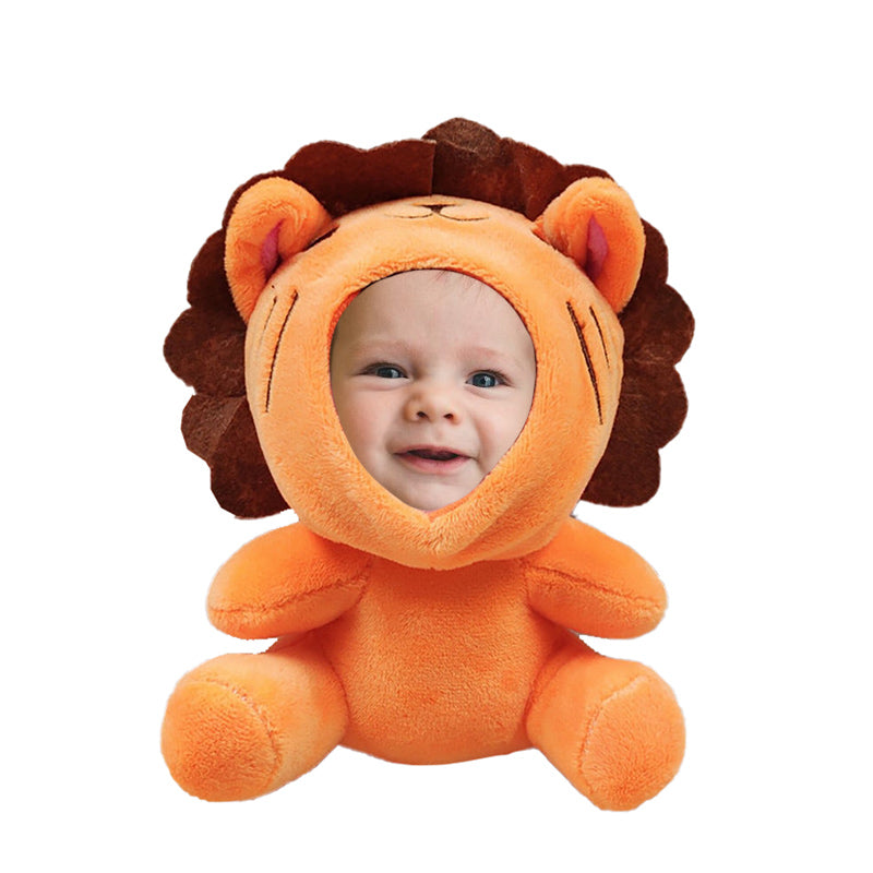 Custom Cartoon Lion Bee Doll Photo Frame with Suction Cup Personalized Face Doll Charm