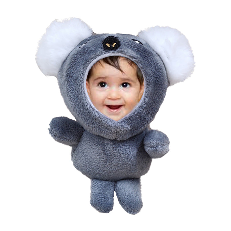 Custom Cartoon Koala Unicorn Doll Photo Frame Personalized Face Doll Charm