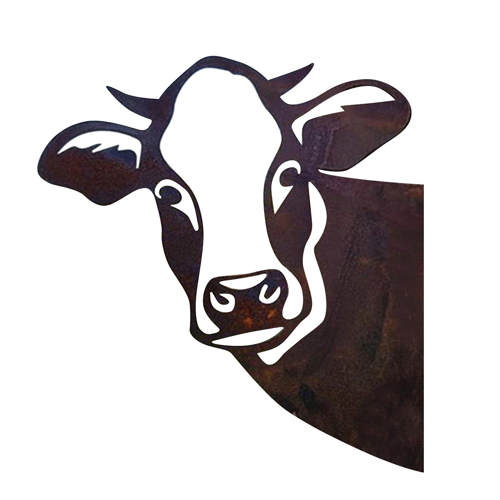 Metal Cow Yard Art Peeping Metal Garden Animal Sign