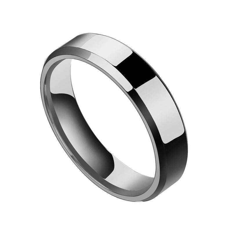 Custom Classic Mirror Stainless Steel Ring Personalized Engraved Jewelry