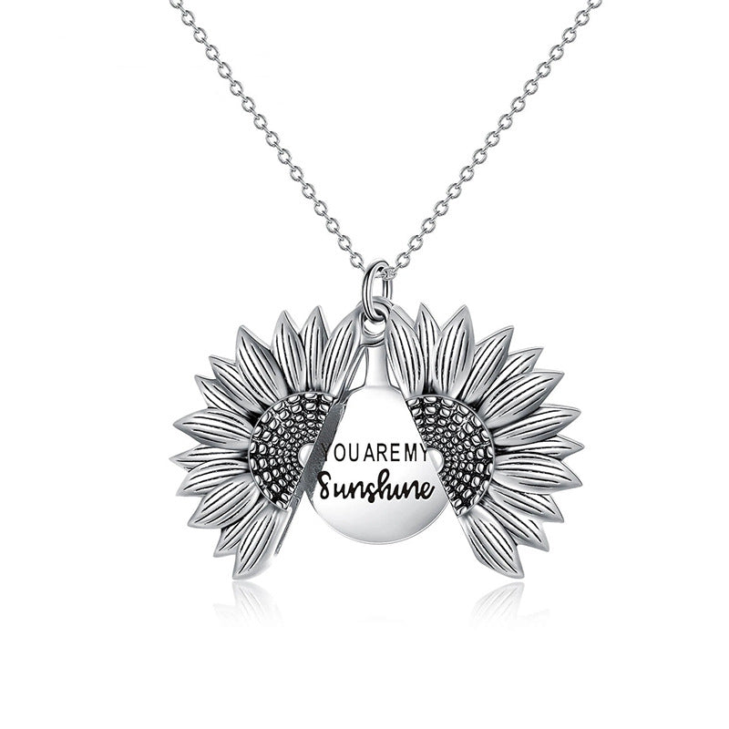 Sunflower Name Necklace Personalized Name Necklace for Women