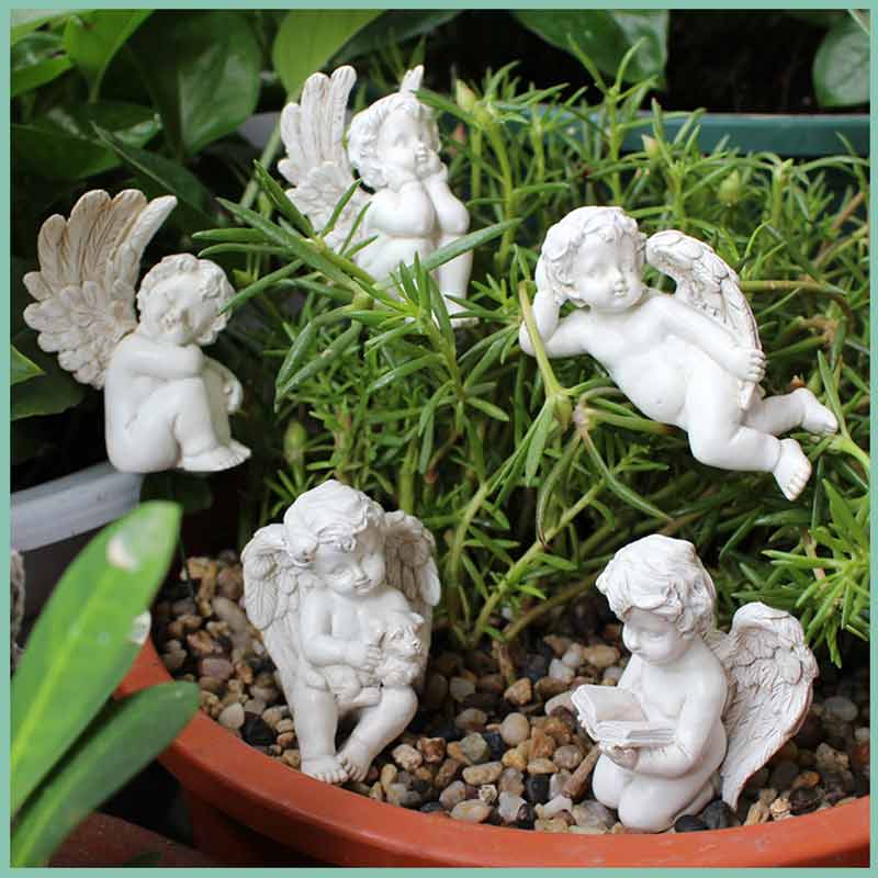 Angel Garden Statue Five-piece Cupid Flower Pot Decoration