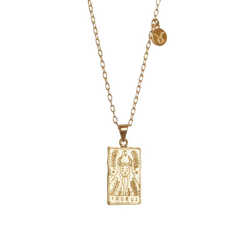 Astrology Pendant Gold Filled Zodiac Sign Celestial Necklace
