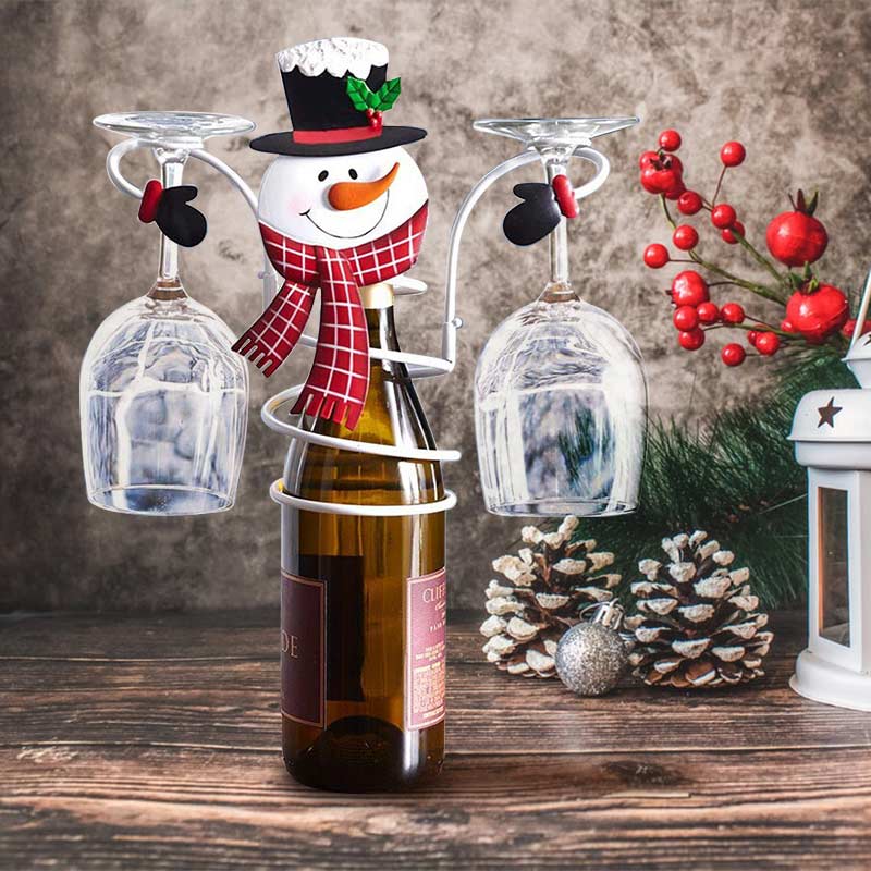 Bottle Holder Christmas Santa & Snowman Wine Bottle Holder
