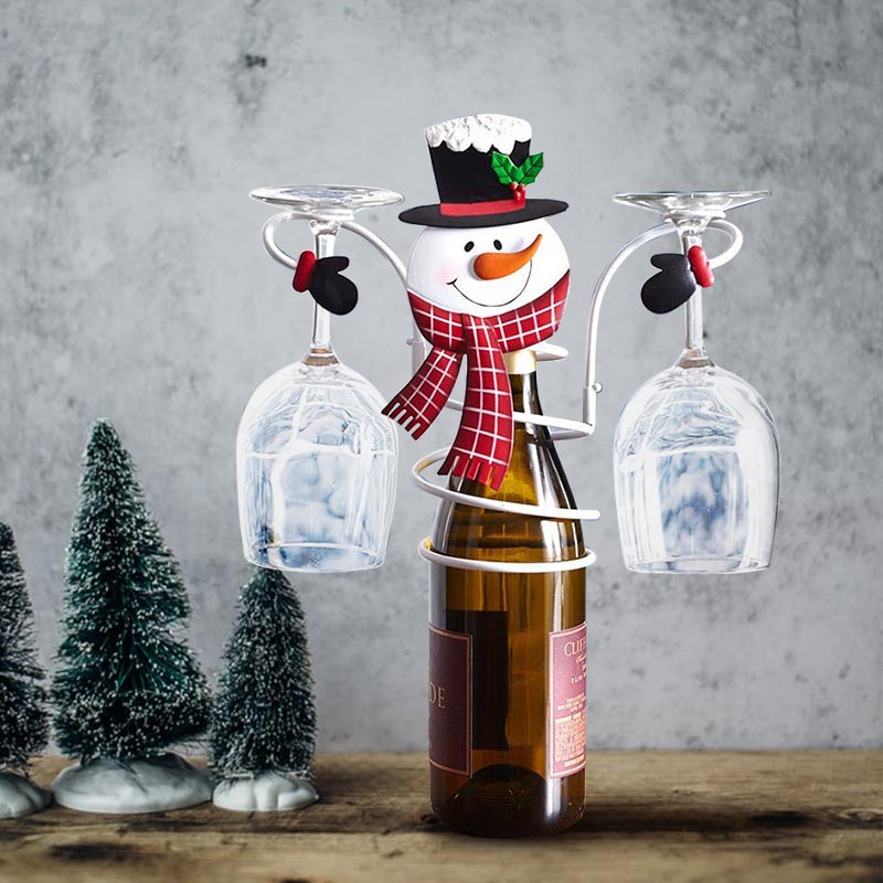 Bottle Holder Christmas Santa & Snowman Wine Bottle Holder