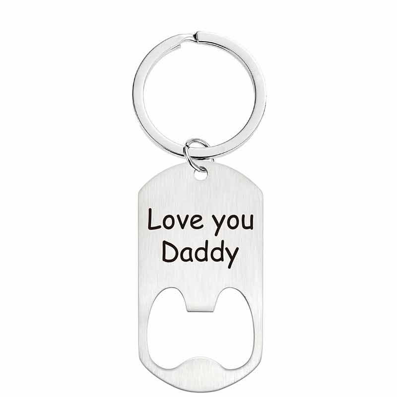 Bottle Opener Keychain Custom Letters Bartender Keychain