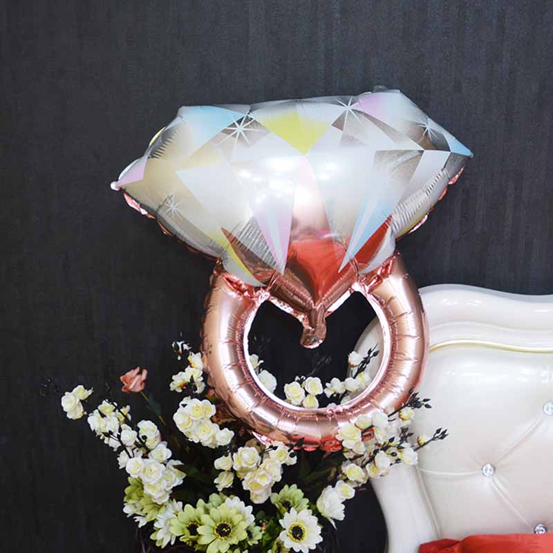 Carat Diamond Ring Shape Balloon Proposal Party Decoration