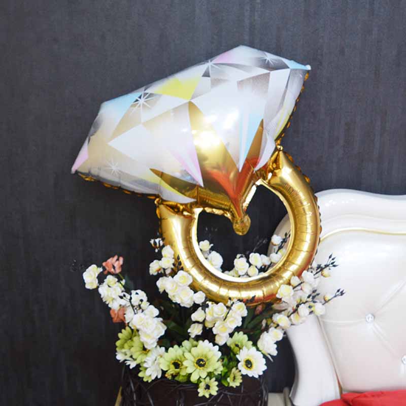 Carat Diamond Ring Shape Balloon Proposal Party Decoration