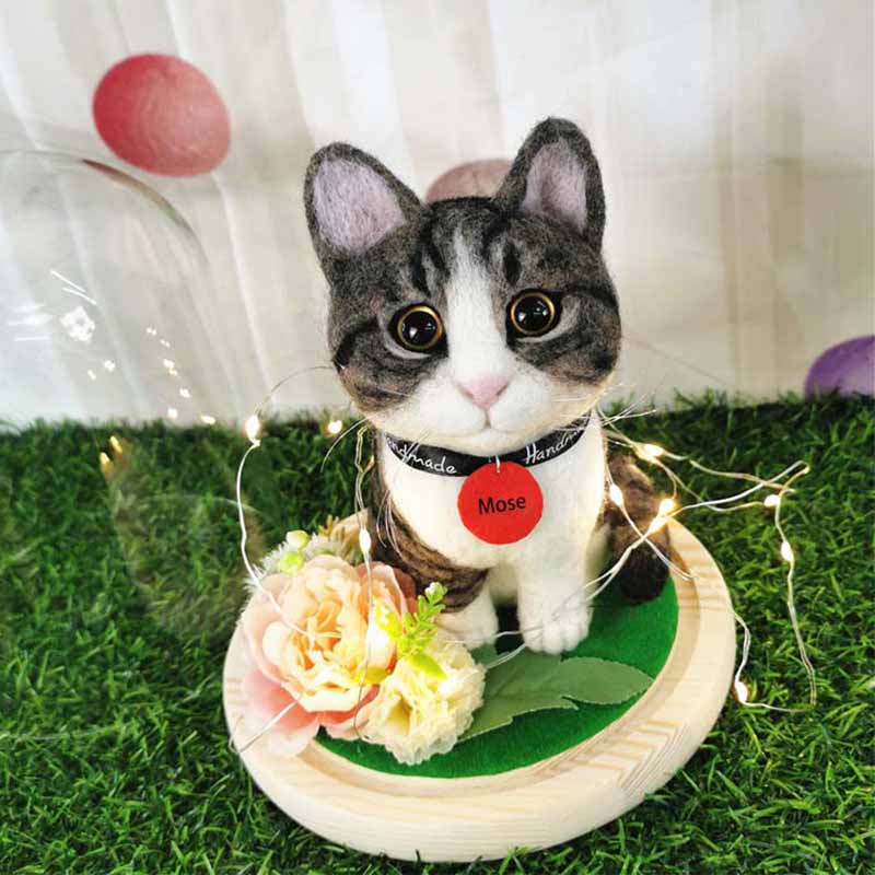 Cat Felting Kit Personalized Kitten Miniature Portrait