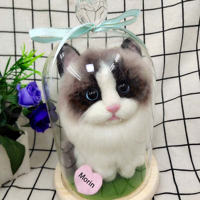 Cat Felting Kit Personalized Kitten Miniature Portrait