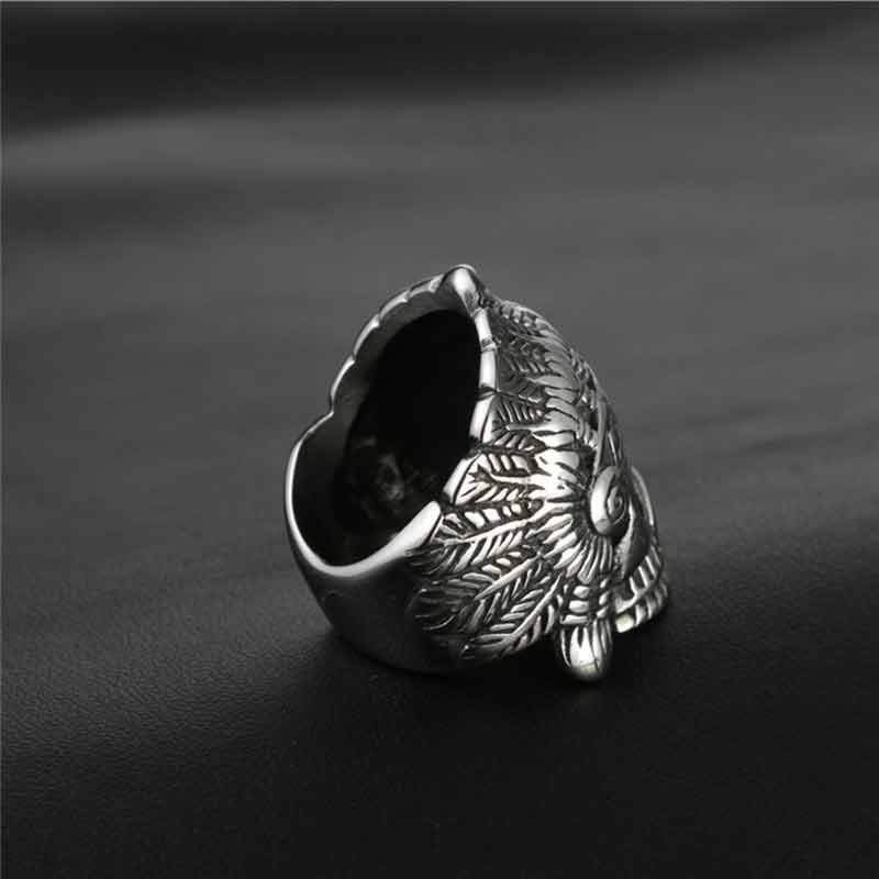 Chief Ring Indian Portrait Vintage Punk Style Skull Ring